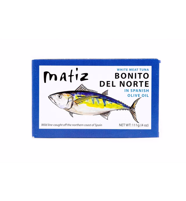 Matiz España Bonito Del Norte, 4 Ounce, White Meat Tuna in Olive Oil (1 Tin)