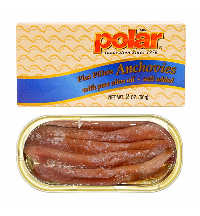 MW Polar Flat Anchovies In Olive Oil, 2 Oz (Pack of 18)