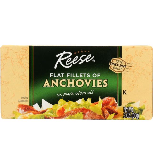 Reese Flat Fillets of Anchovies, 2-Ounces