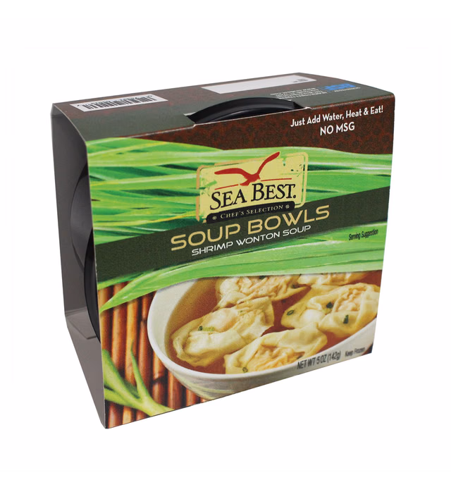 Sea Best Shrimp Wonton Soup Bowl, 5 Ounce (Pack of 12)