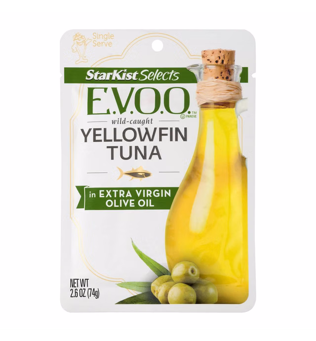StarKist E.V.O.O. Yellowfin Tuna in Extra Virgin Olive Oil, 2.6 Oz, Pack of 24