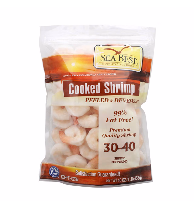 Sea Best 31/40 Cooked Peeled and Deveined Shrimp, 16 Ounce