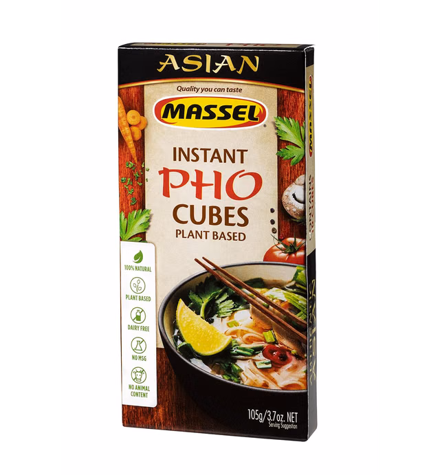 Massel Instant Pho Bouillon Broth Cubes - No MSG, Gluten Free - Bulk Pack, (6 x 105g)