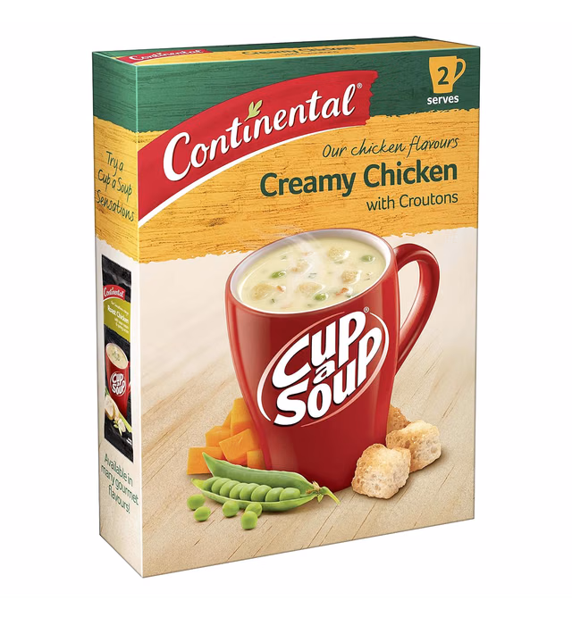Continental Creamy Chicken & Croutons Cup-A-Soup - Australian