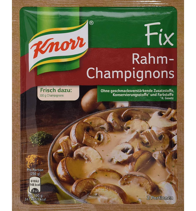3-pack Knorr Fix Rahm Champignons (3x2 Oz) Sour Cream and Mushroom Sauce Mix