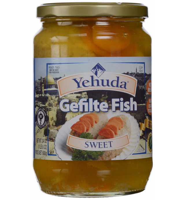 Yehuda Matzo Gefilte Fish, Sweet, 24 oz