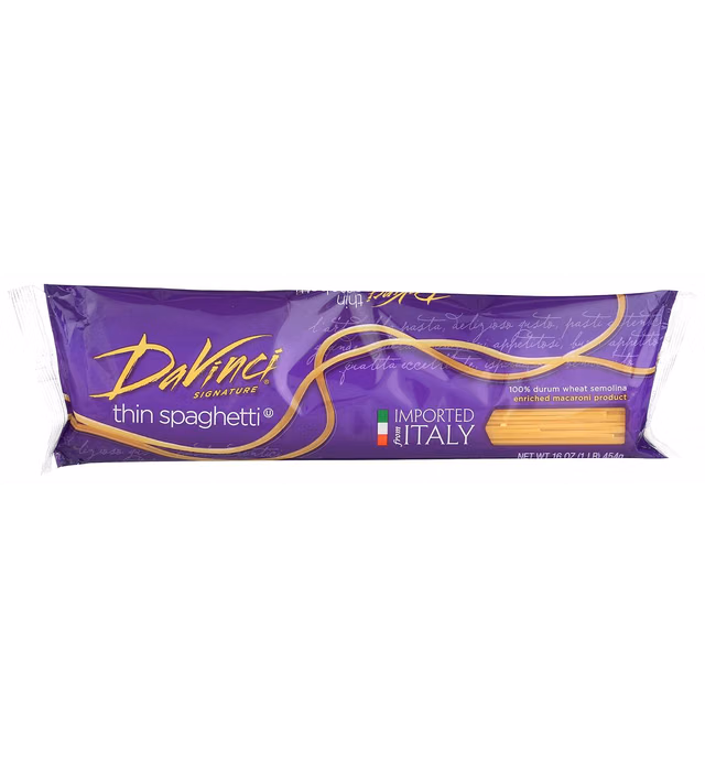 DaVinci Signature, Thin Spaghetti, 16 Ounce Resealable Bags (Pack of 20)