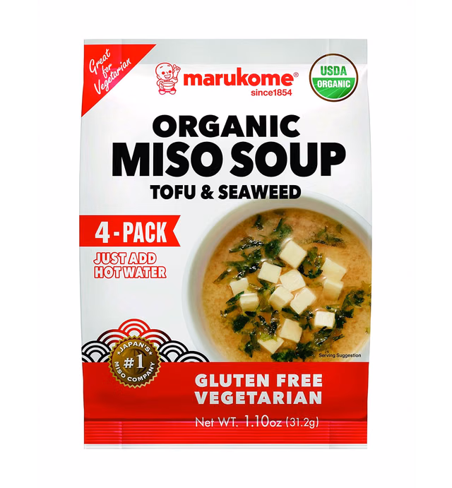 Marukome Organic Miso Soup Tofu Seaweed, 1.1 oz