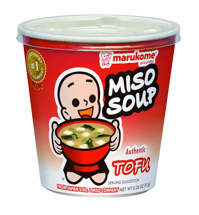 Marukome Instant Miso Soup Cup Tofu, 0.32 Ounce (Pack of 6)
