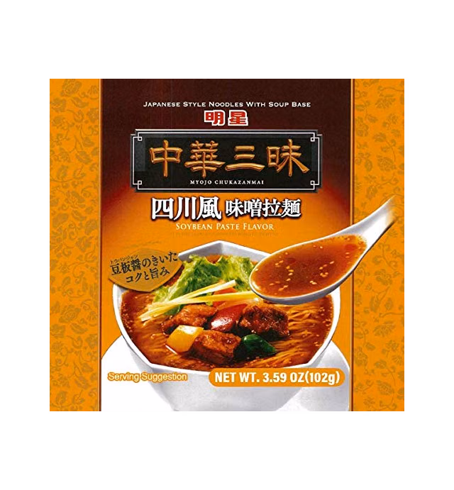 Myojo Chukazanmai Instant Ramen Miso Soybean Paste Flavor, 3.84-Ounce (Pack of 6)