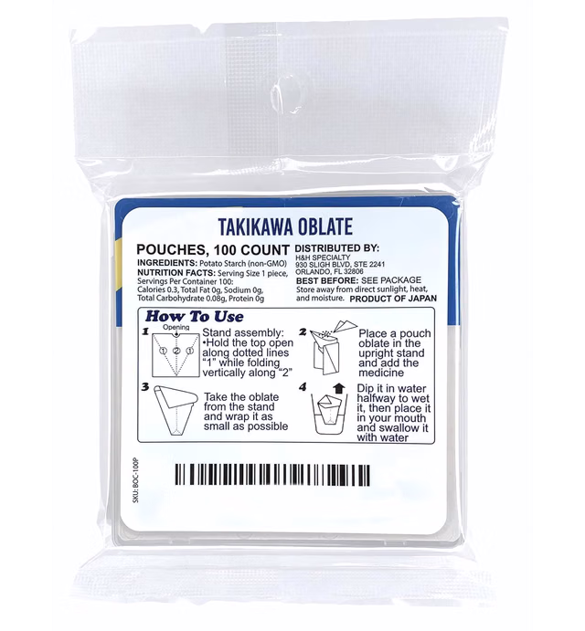 [Value Pack 100 pcs] Pouch Oblate (Wafer - Bag Type) [w/ English instructions]