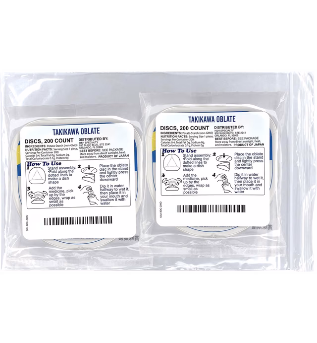 Oblate Disc (Wafer - Disc Type) [Plastic Carrying Bag w/English Instructions] 400 pcs
