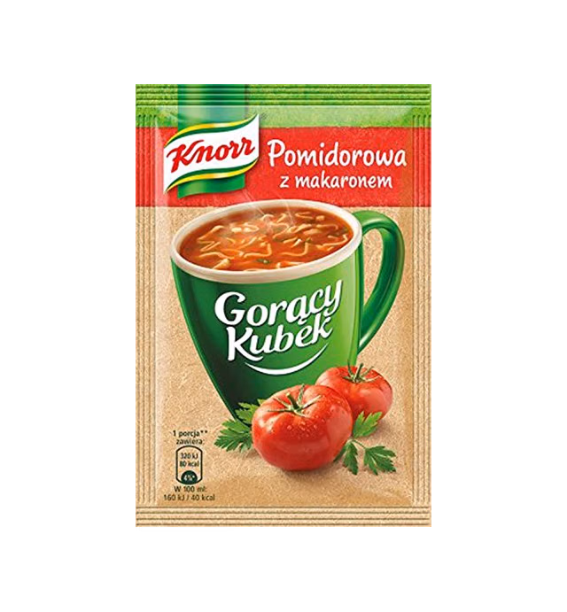 Knorr Goracy Kubek Pomidorowa z Makaronem Tomato Noodle Soup Mix 19gram Bag (5-Pack)
