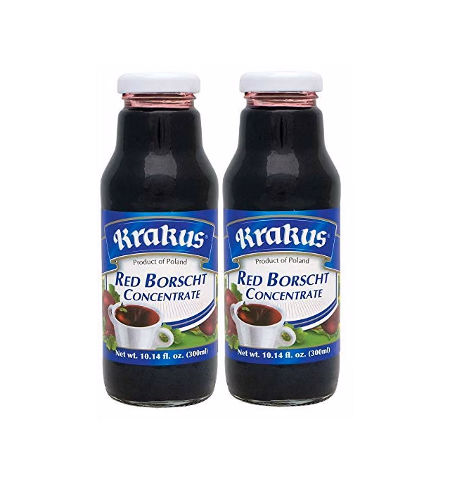 KRAKUS RED BORSCHT CONCENTRATE 10.14 fl.oz / 300 ml 2 PACK ( Koncentrat Barszczu Czerwonego) Made in Poland. Traditional Poland Christmas soup.