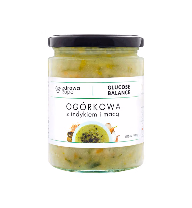 Ogórkowa z indykiem i macą