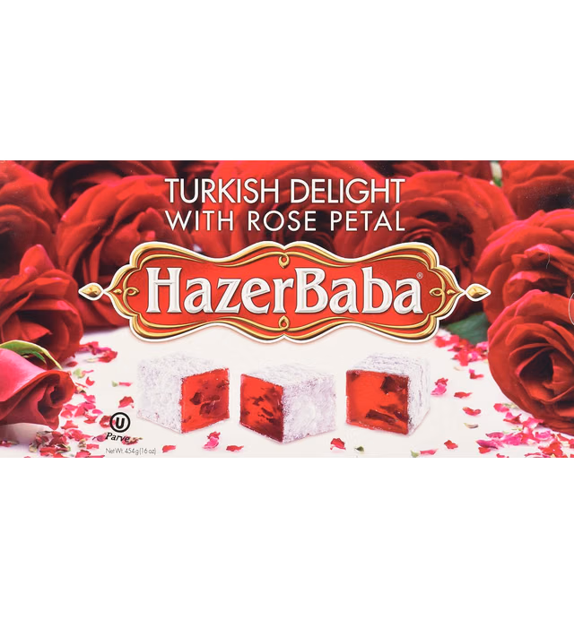 Hazer Baba Turkish Delight with Rose, 16 oz