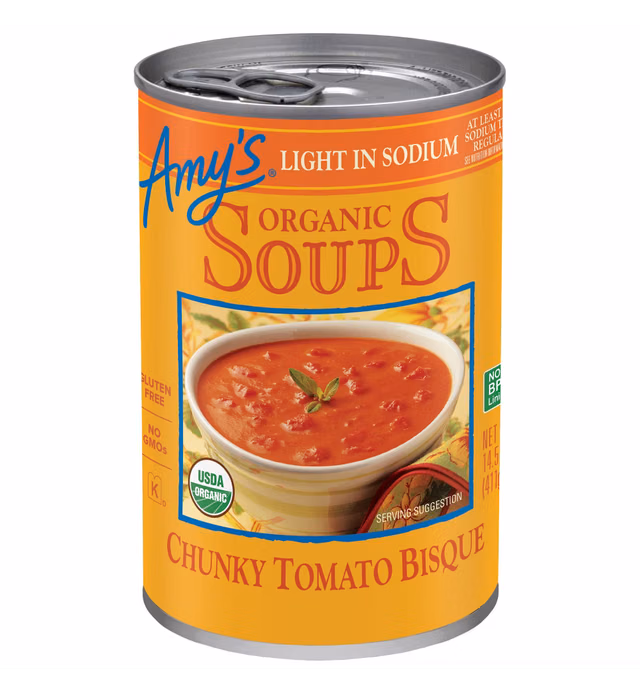 Amy's Organic Gluten Free Low Sodium Chunky Tomato Bisque Soup - 14.5oz