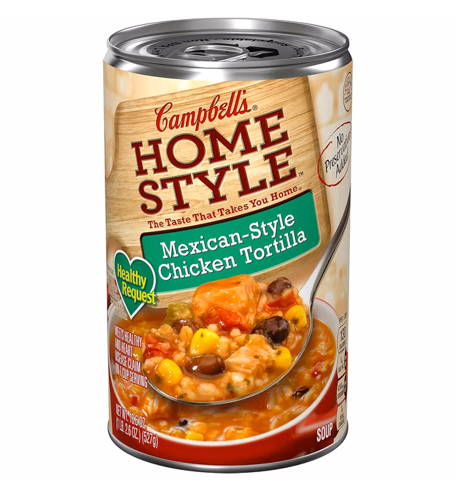 Campbell’s Homestyle Healthy Request Soup, Mexican Style Chicken Tortilla Soup, 18.6 Oz Can