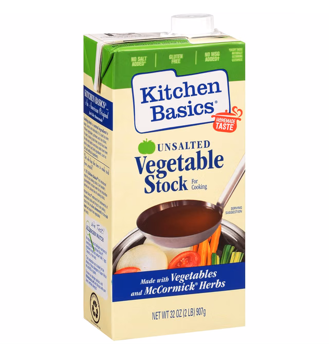 Kitchen Basics Unsalted Vegetable Stock, 32 fl oz