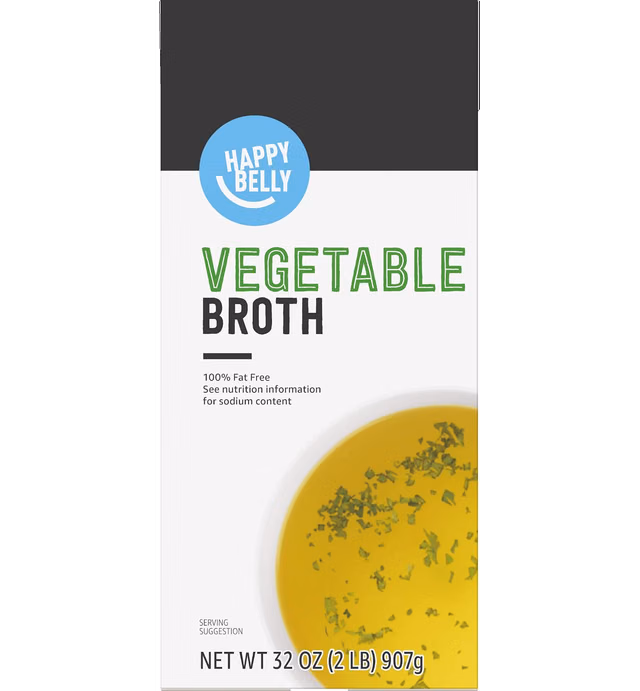 Amazon brand - Happy Belly Vegetable Broth, Ready to Serve, 32 Ounce