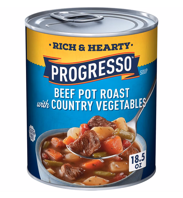 Progresso Rich & Hearty, Beef Pot Roast with Country Vegetables Soup, 18.5 oz.