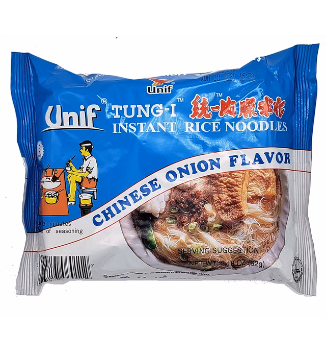 Tung-I Instant Rice Noodles Chinese Onion Flavor 2.18oz (10 Pack)